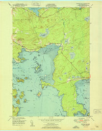 Machias Bay 1951 topographic map thumbnail