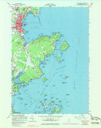 Rockland 1955 topographic map thumbnail