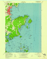 Rockland 1955 topographic map thumbnail