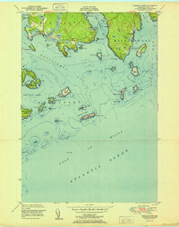 Roque Bluffs 1951 topographic map preview