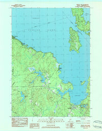 Sebago Lake 1983 topographic map thumbnail