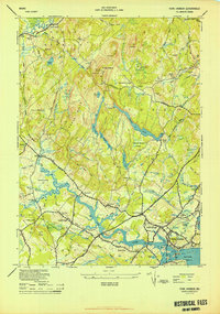 York Harbor 1944 topographic map thumbnail