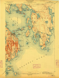 Bar Harbor 1904 topographic map thumbnail