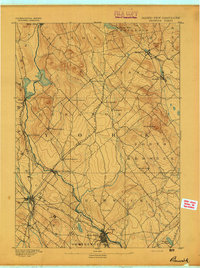 Berwick 1893 topographic map preview