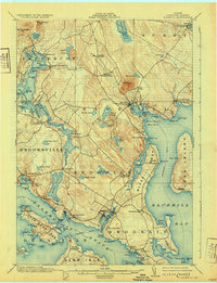 Bluehill 1904 topographic map thumbnail