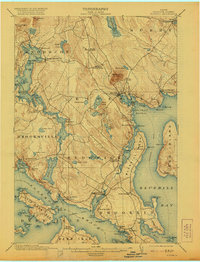 Bluehill 1904 topographic map thumbnail