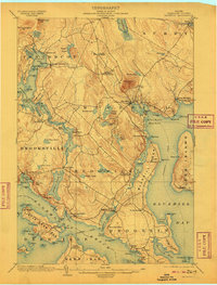 Bluehill 1904 topographic map thumbnail
