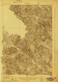 Chain Lakes 1928 topographic map thumbnail