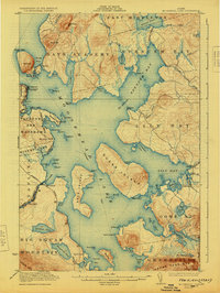 Moosehead Lake 1922 topographic map thumbnail