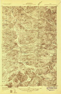 Musquacook Lakes 1932 topographic map thumbnail