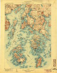 Penobscot Bay 1905 topographic map thumbnail