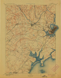 Portland 1893 topographic map thumbnail