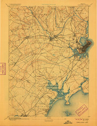 Portland 1893 topographic map thumbnail
