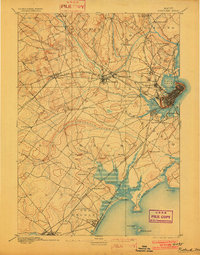 Portland 1893 topographic map thumbnail