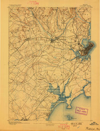 Portland 1893 topographic map thumbnail