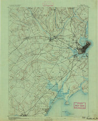 Portland 1891 topographic map thumbnail
