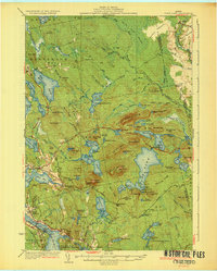 Tunk Lake 1932 topographic map thumbnail