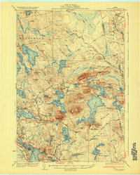 Tunk Lake 1932 topographic map thumbnail
