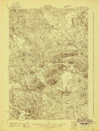 Tunk Lake 1930 topographic map thumbnail