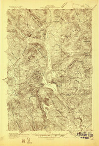 Umsaskis Lake 1932 topographic map thumbnail
