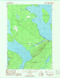 Brassua Lake East 1988 topographic map thumbnail