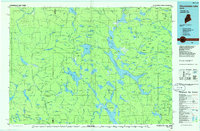 Chamberlain Lake 1986 topographic map thumbnail