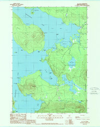 Lily Bay 1989 topographic map thumbnail