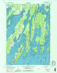 Orrs Island 1957 topographic map thumbnail