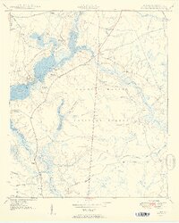 Huger 1950 topographic map thumbnail