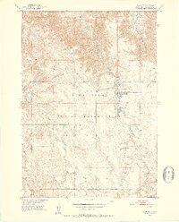 Wanblee 1950 topographic map thumbnail