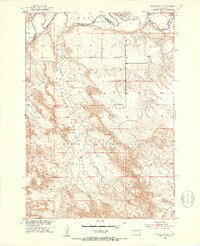 Wanblee NE 1951 topographic map thumbnail