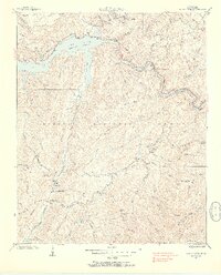 Caney Creek 1938 topographic map thumbnail
