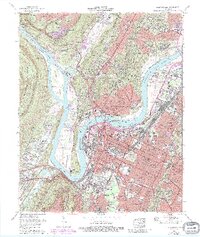 Chattanooga 1969 topographic map thumbnail