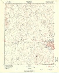 Cookeville West 1953 topographic map thumbnail