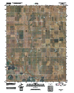 Bazine SW 2009 topographic map thumbnail