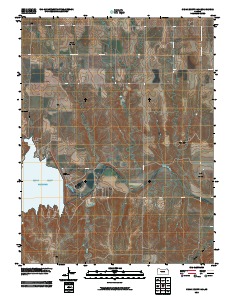Cedar Bluff Dam 2010 topographic map thumbnail