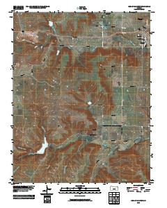 Cedar Vale West 2010 topographic map thumbnail