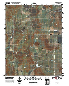 Caney NW 2010 topographic map thumbnail