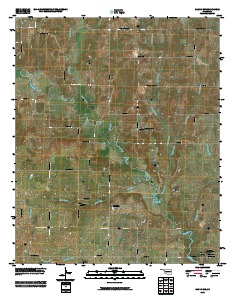 Caddo NW 2010 topographic map thumbnail