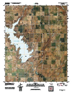 Fort Cobb Dam 2010 topographic map thumbnail