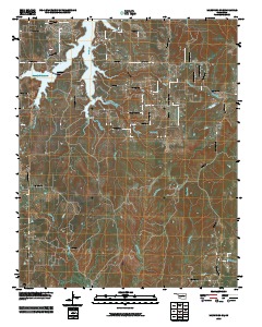 Mannford SE 2010 topographic map thumbnail