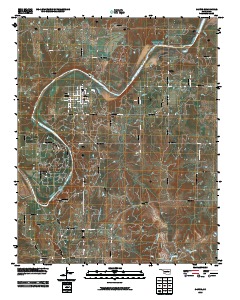 Oilton 2010 topographic map thumbnail