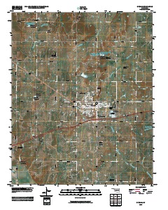 Okemah 2009 topographic map thumbnail