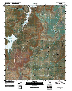 Okmulgee Lake 2010 topographic map thumbnail