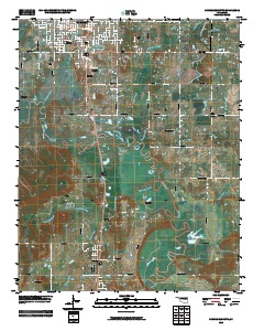 Okmulgee South 2010 topographic map thumbnail