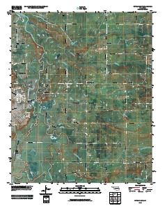 Poteau East 2010 topographic map thumbnail