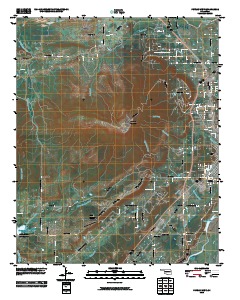 Poteau West 2010 topographic map thumbnail