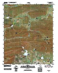 Talihina 2010 topographic map thumbnail