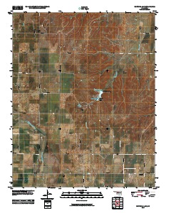 Watonga Lake 2010 topographic map thumbnail