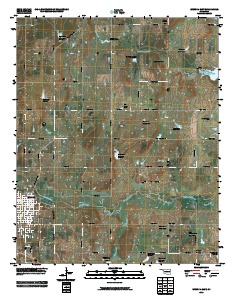 Wewoka East 2010 topographic map thumbnail